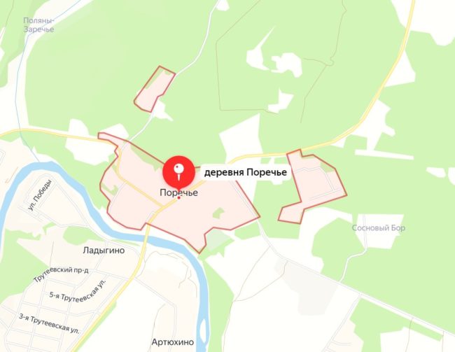 Поречье на карте