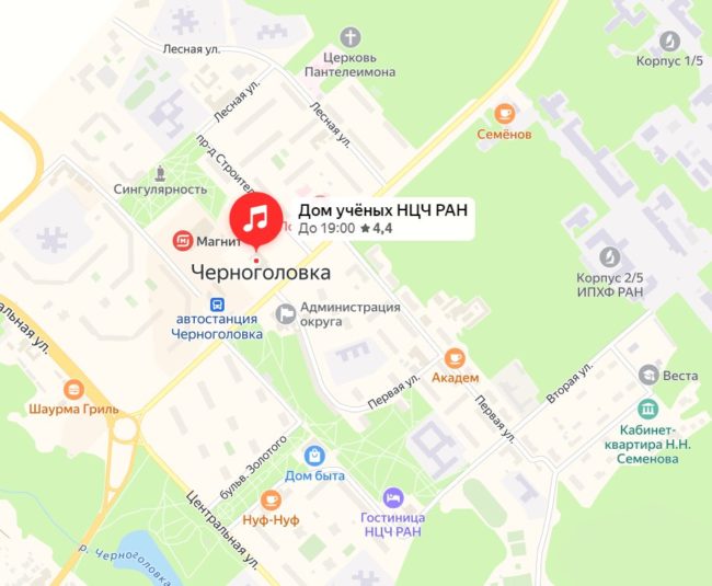 Дом ученых на карте